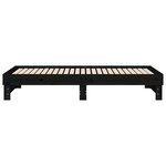 vidaXL Lit coulissant Noir 2x(90x200) cm Bois de pin massif