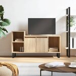 vidaXL Meuble TV Chêne sonoma 100x35x55 cm Bois d'ingénierie