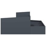 vidaXL Cache-pot de jardin Anthracite 100 x 100 x 50 cm Acier