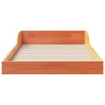 vidaXL Cadre de lit Marron cire 80 x 200 cm Bois massif en pin