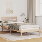 vidaXL Cadre de lit Marron 90 x 210 cm Bois massif en pin