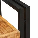 vidaXL Table de chevet Marron et noir Bois de mangue massif