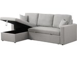 Canapé d'angle convertible/ réversible avec coffre "Alain" - 3 places - Gris clair
