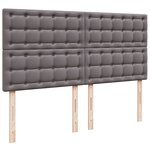 vidaXL Sommier à lattes de lit avec matelas Gris 180x200 cm Similicuir