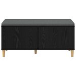 vidaXL Banc d'entrée avec coussin Chêne noir 100 x 38 x 46 cm