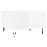 vidaXL Table basse Blanc brillant 60x50x36 5 cm Bois d'ingénierie