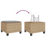 vidaXL Ensemble de bistro 3 Pièces avec coussins beige résine tressée