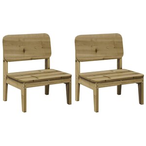 vidaXL Chaises de jardin lot de 2 cire marron 60x52 5x72 cm