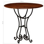 vidaXL Table de salle à manger Bois acacia avec finition miel 80x76 cm