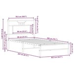 vidaXL Cadre de lit sans matelas chêne marron 80x200cm bois ingénierie