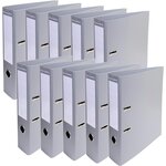 Classeur à levier PVC A4 dos de 70mm Gris x 10 EXACOMPTA
