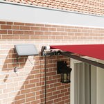 vidaXL Auvent Rétractable Rouge 400 × 300 cm tissu