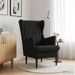 vidaXL Fauteuil Noir Tissu