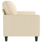 vidaXL Canapé à 2 places Crème 140 cm Tissu