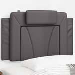 vidaXL Coussin de tête de lit gris 80 cm similicuir