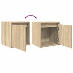 vidaXL Tables de chevet murales 2 Pièces chêne sonoma 38x34x40 cm