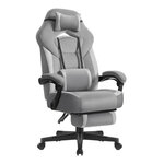 Fauteuil de bureau 10 cm d’épaisseur hauteur réglable ergonomique gris 12_0005900