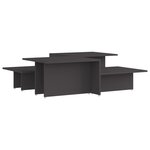 vidaXL Tables basses 2 Pièces Gris 111 5x50x33 cm Bois d'ingénierie