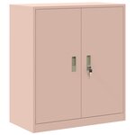 vidaXL Armoire de rangement Rose 80 x 40 x 90 cm Acier