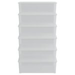 vidaXL Boîtes de rangement en plastique 6 Pièces 25 L empilables