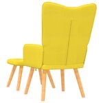 vidaXL Chaise de relaxation avec tabouret Jaune moutarde Tissu