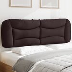 vidaXL Coussin de tête de lit marron foncé 160 cm tissu