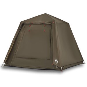 vidaXL Tente de pêche 4 personnes vert olive libération rapide