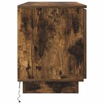 vidaXL Meuble TV avec LED Chêne fumé 100 x 38 x 49 cm
