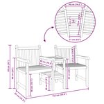 vidaXL Chaises de Jardin Marron 152 x 63 x 89 cm Bois de teck solide