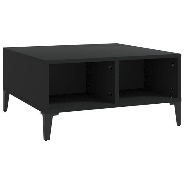vidaXL Table basse Noir 60x60x30 cm Aggloméré