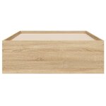 vidaXL Cadre de lit avec tiroirs sans matelas chêne sonoma 100x200 cm