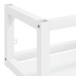 vidaXL Cadre de lavabo de salle de bain mural Blanc 40x38x31 cm Fer