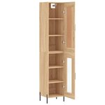 vidaXL Buffet haut Chêne sonoma 34 5x34x180 cm Bois d'ingénierie