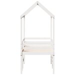 vidaXL Lit haut avec toit blanc 80x200 cm bois de pin massif