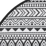 vidaXL Tapis d'extérieur noir Ø200 cm PP