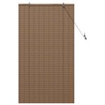 vidaXL Store de Fenêtre Géométrique Marron 80 x 160 cm Bambou