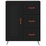 vidaXL Buffet noir 69 5x34x90 cm bois d'ingénierie
