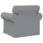 vidaXL Canapé Gris clair 215 x 82 x 80 cm tissu