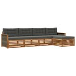 vidaXL Ensemble de canapés d'extérieur 5 pc Naturel et Anthracite
