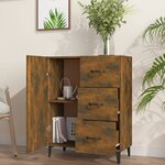 vidaXL Buffet chêne fumé 69 5x34x90 cm bois d'ingénierie