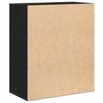 vidaXL Buffet avec tiroir Chêne noir 60 x 31 x 70 cm Bois d'ingénierie