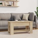 vidaXL Table basse chêne sonoma 101x49x52 cm bois d'ingénierie