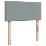 vidaXL Sommier à lattes de lit avec matelas Gris clair 90x200 cm Tissu