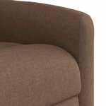 vidaXL Fauteuil inclinable de massage électrique marron tissu