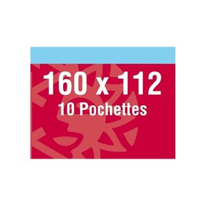 Pochettes double soudure 160 x 112 mm pour bloc meilleurs v ux. Fond - Noir