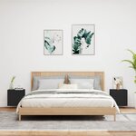 vidaXL Meubles TV muraux 2 Pièces noir 40 5x30x40 cm bois d'ingénierie