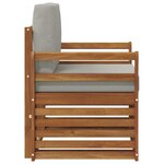 vidaXL Canapé d’extérieur Bois d'acacia massif et polyester Naturel