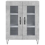 vidaXL Buffet gris béton 69 5x34x90 cm bois d'ingénierie