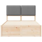 vidaXL Cadre de lit avec tête de lit rembourrée Gris clair