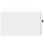 vidaXL Cabinet de chevet mural 2 Pièces Blanc brillant 33 x 34 5 x 20 cm